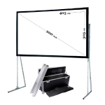 Fast-Fold Screen - White Video Fabric 200" (4:3)