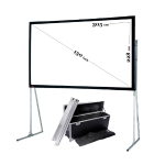Fast-Fold Screen - White Video Fabric 150 ″ (4:3)