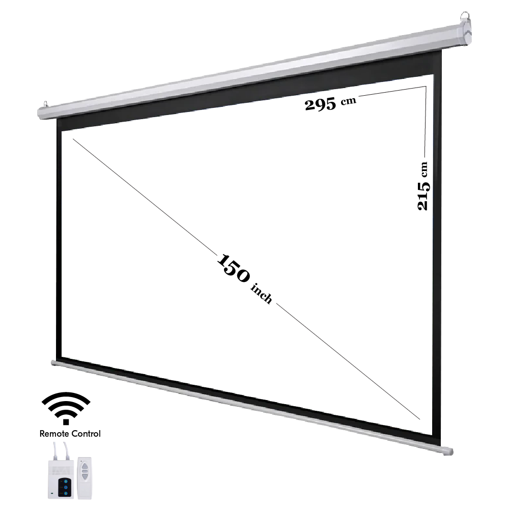 ELECTRICAL SCREEN 295x215cm WITH RF REMOTE