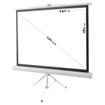 PORTABLE TRIPOD SCREEN 96x70"(240x180cm)
